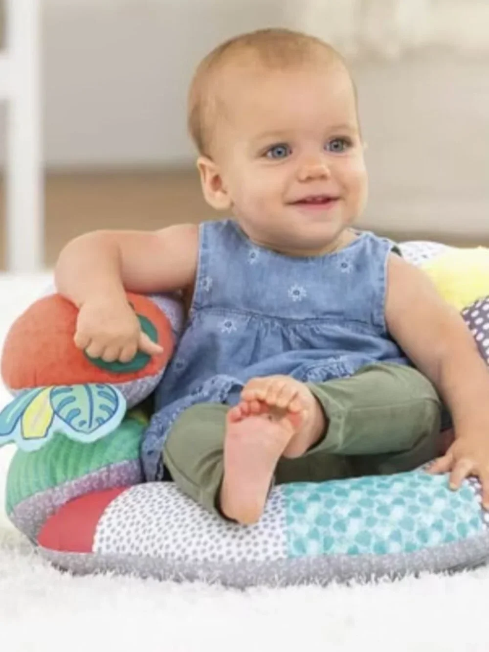 Infantino 2-in-1 Tummy Time & Seated Support Prop Pillow Toucan Gym NIB